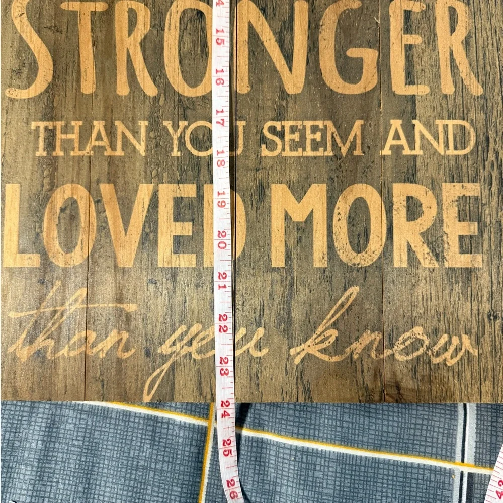 🏡Like New Inspirational Wooden Wall Sign - Brown 14” x 24”